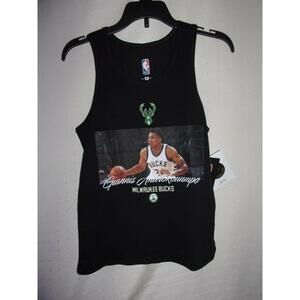BRAND NEW MILWAUKEE BUCKS #34 GIANNIS ANTETOKOUNMPO BLACK TANK TOP SIZE SMALL  8